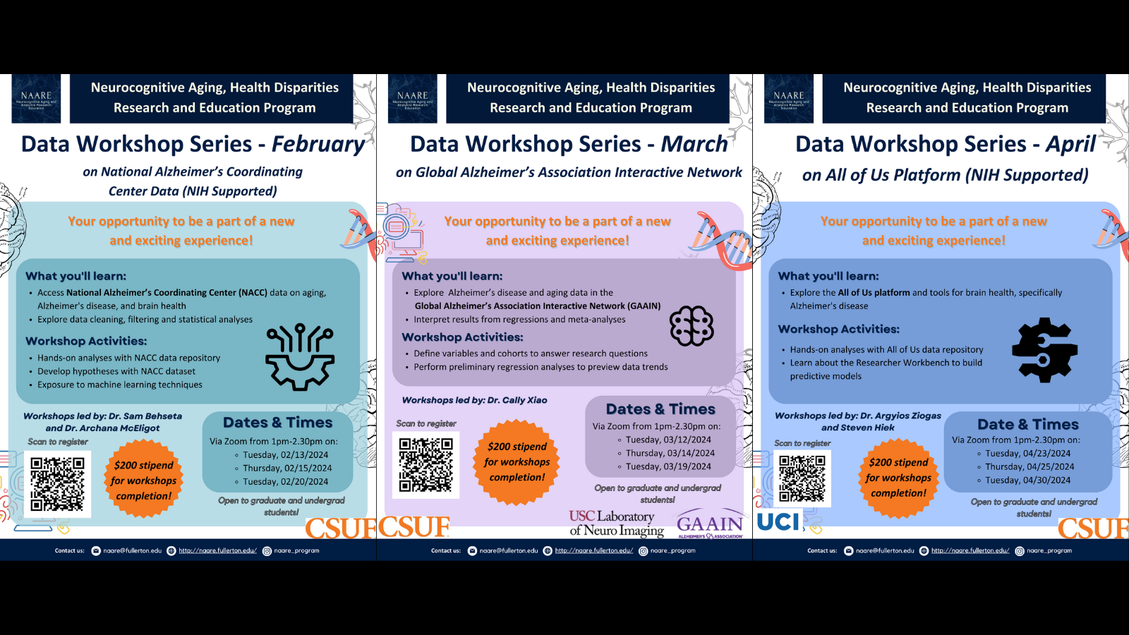 Data workshop series posters